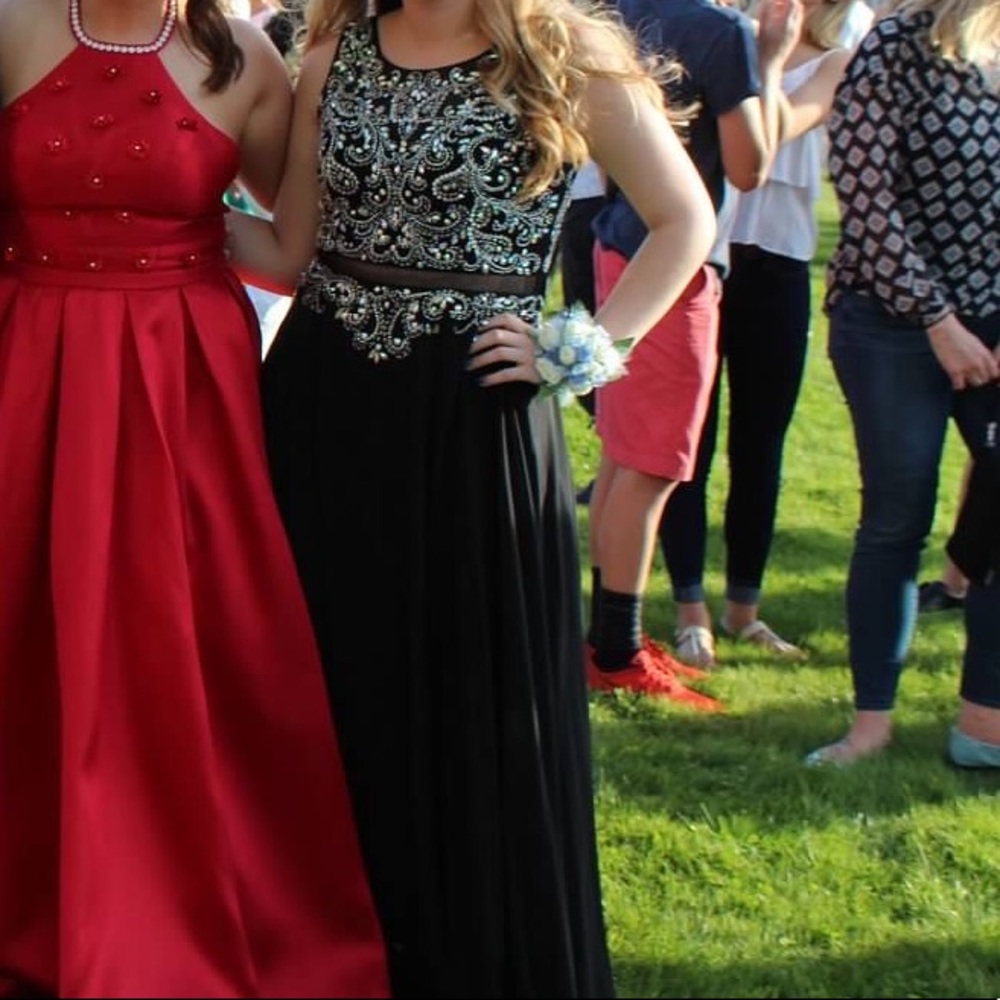 Dancing Queen Mock Two Piece Prom Dress